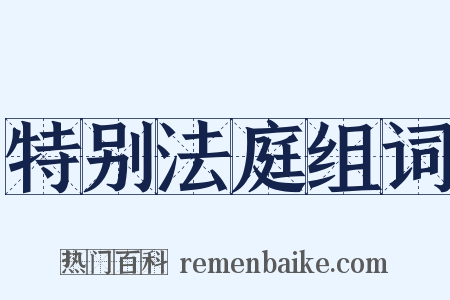 特别法庭组词是什么意思的图片
